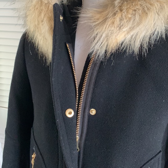 J. Crew Chateau Parka Stadium Cloth Nello Gori Coat Women’s Black Wool Size 2 - Picture 7 of 14